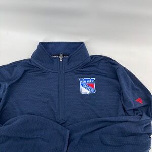 Fanatics New York Rangers Authentic Pro 1/4 Zip Pullover Jacket Navy Blue 2XL